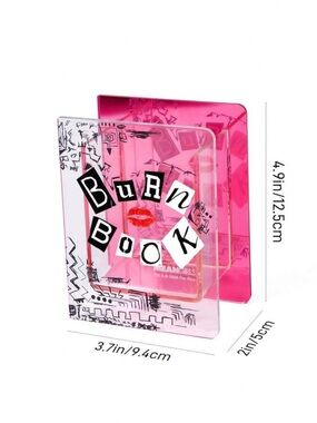 Kohl's Pink Clear Acrylic 'Burn Book' Mini pencil box